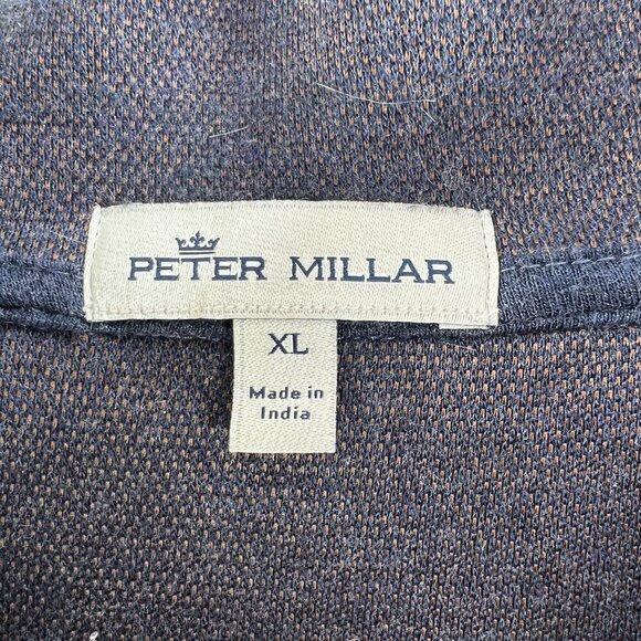 Peter Millar XL Mens Interlock Ottoman Quarter Zip Pullover banded cuffs and hem - Picture 7 of 16